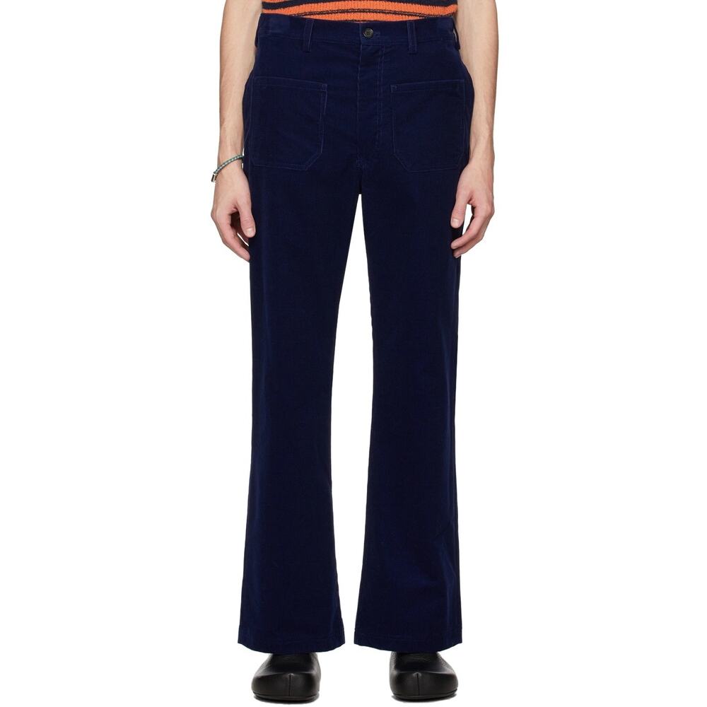 NWT Marni Navy Corduroy Trousers size 54IT/38 US $750
